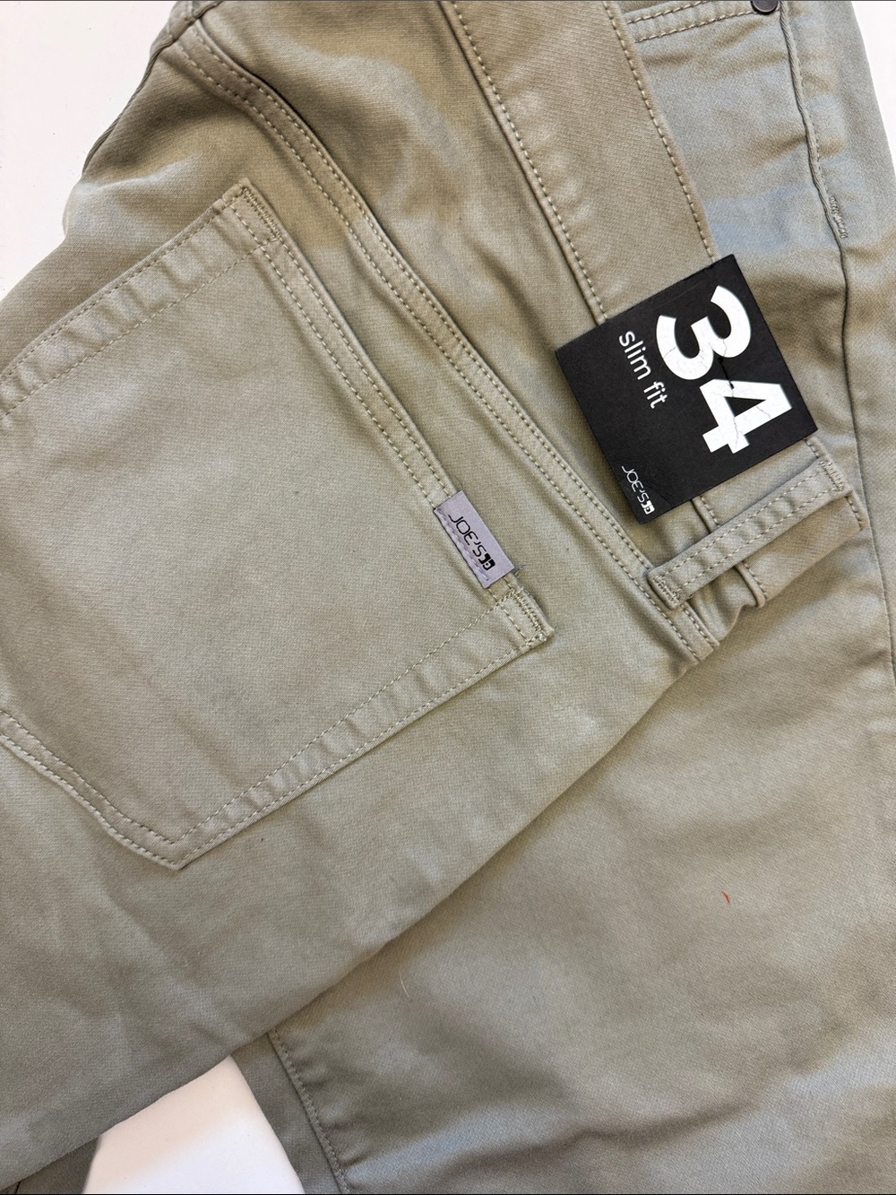 Joe's Jeans Olive Green Straight-Leg Pants